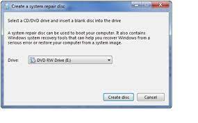 Click create disc and let the program do its thing. Erstellen Einer Recovery Disk In Windows 7 Schrittweise Anleitung