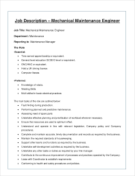 Mechanical engineers develop, design, build, test, and inspect mechanical devices and systems, such as machines, tools, and engines. Free 8 Mechanical Engineer Job Description Samples In Ms Word Pdf