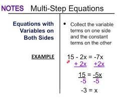 Multi Step Equations Varables On Both