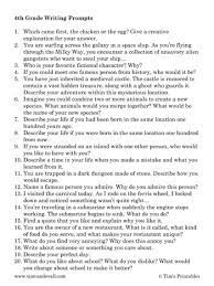 4th grade writing prompts tim s