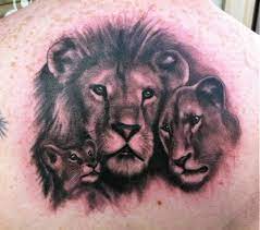 Lion fam | Lioness tattoo design, Lion shoulder tattoo, Tattoos for  daughters
