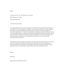 Sales Rep Termination Letter Letter Employee Termination Of