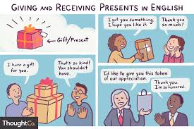 how to give and receive gifts in english