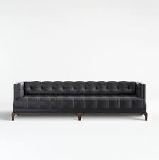 byr black leather modern tufted sofa