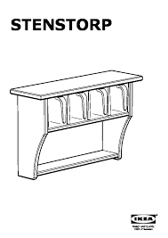 Stenstorp Wall Shelf With Drawers White