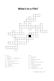 The page create a simple crossword puzzle, but you can make it as difficult as then you can download the free printable pdf file, which you can print for your kids. What S In A File Printable Crossword Puzzles Free Printable Crossword Puzzles Printables