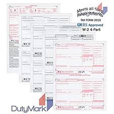 Complete Laser W 2 Tax Forms And W 3 Transmittal Kit For 25 Employees 4 Part All W 2 Forms In Value Pack W 2 Forms 2019