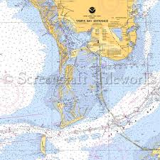 Florida Mullet Key Bayou Tampa Bay Tierra Verde Nautical Chart Decor