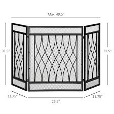 Panel Flat Fireplace Screen