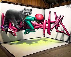 Portuguese Street Artist Paints 3d Creature Graffiti And