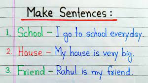 make sentences from 10 english words
