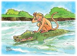 the monkey and the crocodile a