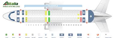 Seat Map Airbus A319 100 Alitalia Best Seats In The Plane