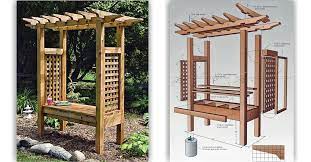 Arbor Bench Plans Woodarchivist