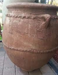 Rustic Moroccan Clay Flower Pot