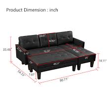 la spezia l601 black sectional sofa
