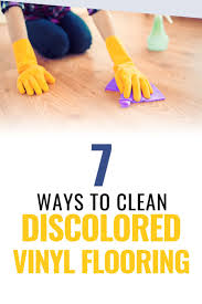 how to clean discolored vinyl flooring
