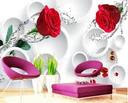 Beibehang Custom wallpaper Rose flowers ...
