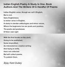 indian english poetry a study in one