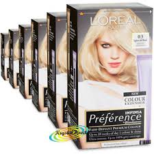 Details About 6x Loreal Preference Les Blondissimes 03 Lightest Ash Blonde Hair Colour Dye