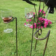 Glass Holder Garden Stake Set