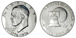 1976 S Eisenhower Bicentennial Dollar Type 1 Low Relief