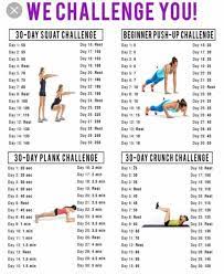30 Day Modified Push Up Squat Plank