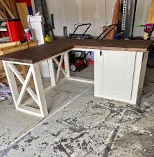 Home » woodworking » diy furniture plans » diy farmhouse dining table. Farmhouse L Desk Ana White