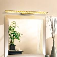 Adjustable Linear Led Vanity Light Modern Design Crystal Makeup Mirror Light In Warm White Beautifulhalo Com