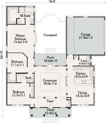 *total square footage only includes conditioned space and does not include garages, porches, bonus rooms, or decks. Gilford 3497 3 Bedrooms And 2 Baths The House Designers U Shaped House Plans House Plans One Story Ranch House Plans