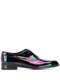 This contrasts with derbys, or bluchers, which have shoelace eyelets attached to the top of the vamp. Shop Black Purple Paul Smith Iridescent Noam Oxford Shoes With Express Delivery Farfetch