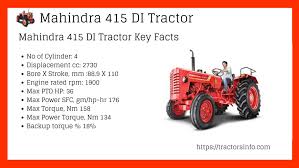 Mahindra 415 Di On Road Price Specification And Key Features