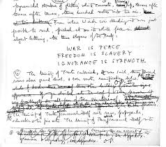 orwell s revolution the advocate the original manuscript for orwell s 1984 image courtesy of netcharles com