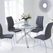 Search all products, brands and retailers of glass dining tables: Odessa Clear Glass Round Dining Set Dining Room Furniture Fads