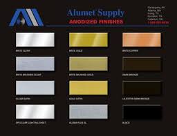 Alumet Anodized Finishes Color Chart By Alice Buchman