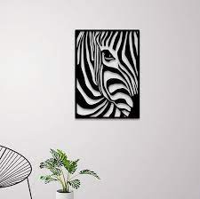 Zebra Portrait Wall Art 3d Model 3d