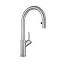 Blanco artona bar faucet the blanco artona faucet is artistically shaped and features a unique two tone finish options that coordinate with the color selection of blanco silgranit sinks. Blanco 403730 Urbena Pull Down Kitchen Faucet In Stainless Finish American Bath