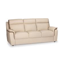 3 seater cream italian leather sofa