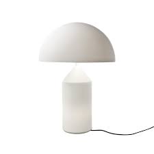 Oluce Atollo Table Lamp Glass White