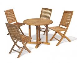 4 seater teak round garden table