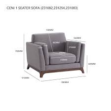 ceni 1 seater sofa navy
