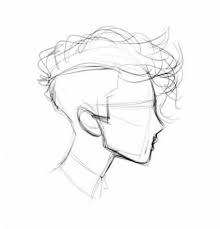 Viewing the hair as individual parts instead of of just one massive set of clumps can make it much easier to figure out how it should move when being blown in different. 15 Ideas Hair Drawing Side Profile Art Drawings Guy Drawing Drawing People