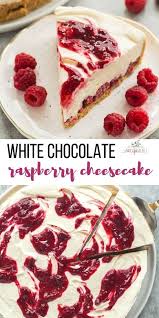 Again a great combination of flavors in the chocolate and berries. No Bake White Chocolate Raspberry Cheesecake Recipe Raspberry Cheesecake Recipe Chocolate Raspberry Cheesecake White Chocolate Raspberry Cheesecake
