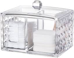 cotton storage box swab holder acrylic