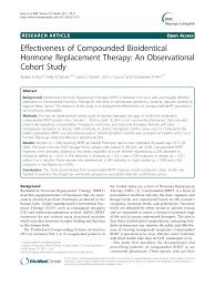 Pdf Effectiveness Of Compounded Bioidentical Hormone