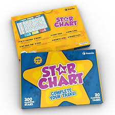 Inamio Reward Chart Behavior Chart For Kids Magnetic Star Chart For Boys And Girls Toddlers Chore Chart Includes 300 Stars 12 X 17