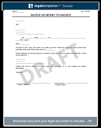 Notice To Vacate Free Move Out Notice Template For Tenants