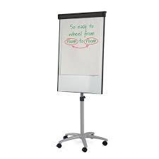 Mobile Whiteboard Flip Chart Easel With Side Arms