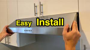 install kitchen ductless range hood