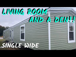 single wide mobile home with a living